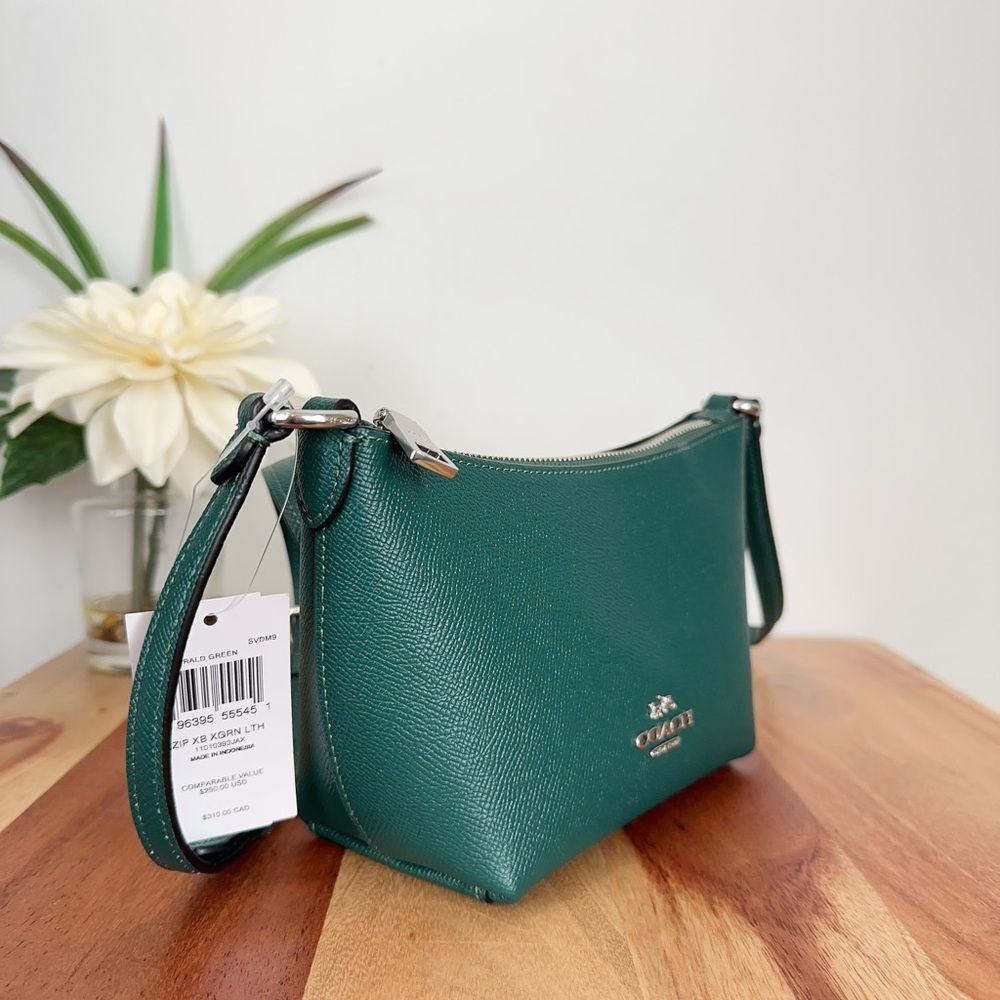 NWT Coach Leather Zip Top Crossbody Bag‎ - Picture 2 of 5